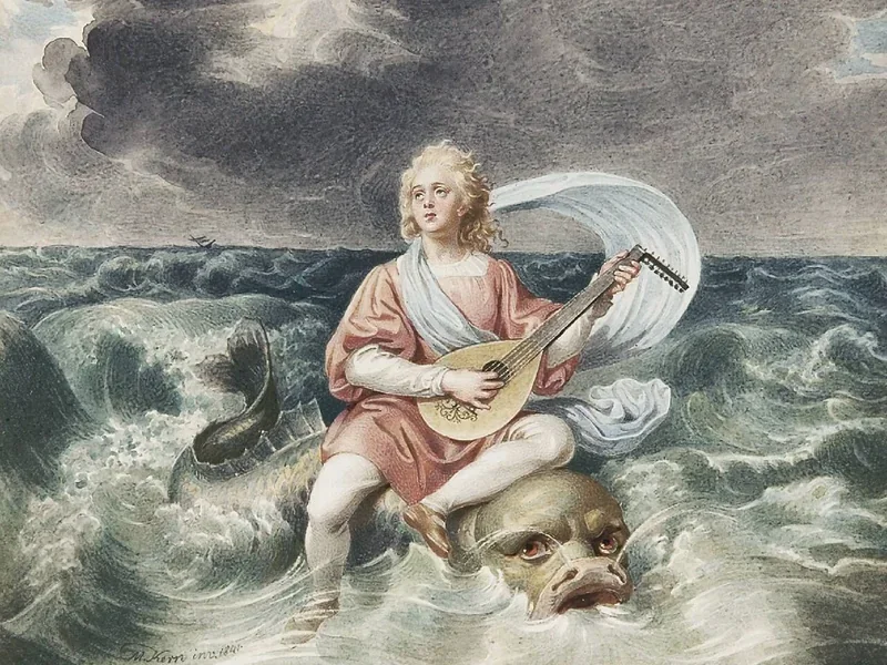 1801-Matthäus Kern - Arione sul delfino